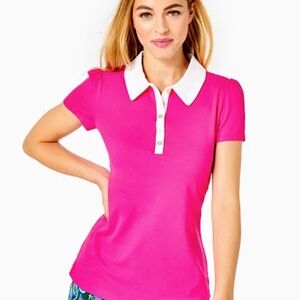 Lilly Pulitzer UPF 50+ Luxletic Frida Puff Sleeve Polo